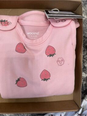 4 Season® Ultimate Baby Sleep Bag, Merino Wool & Organic Cotton, Strawberry